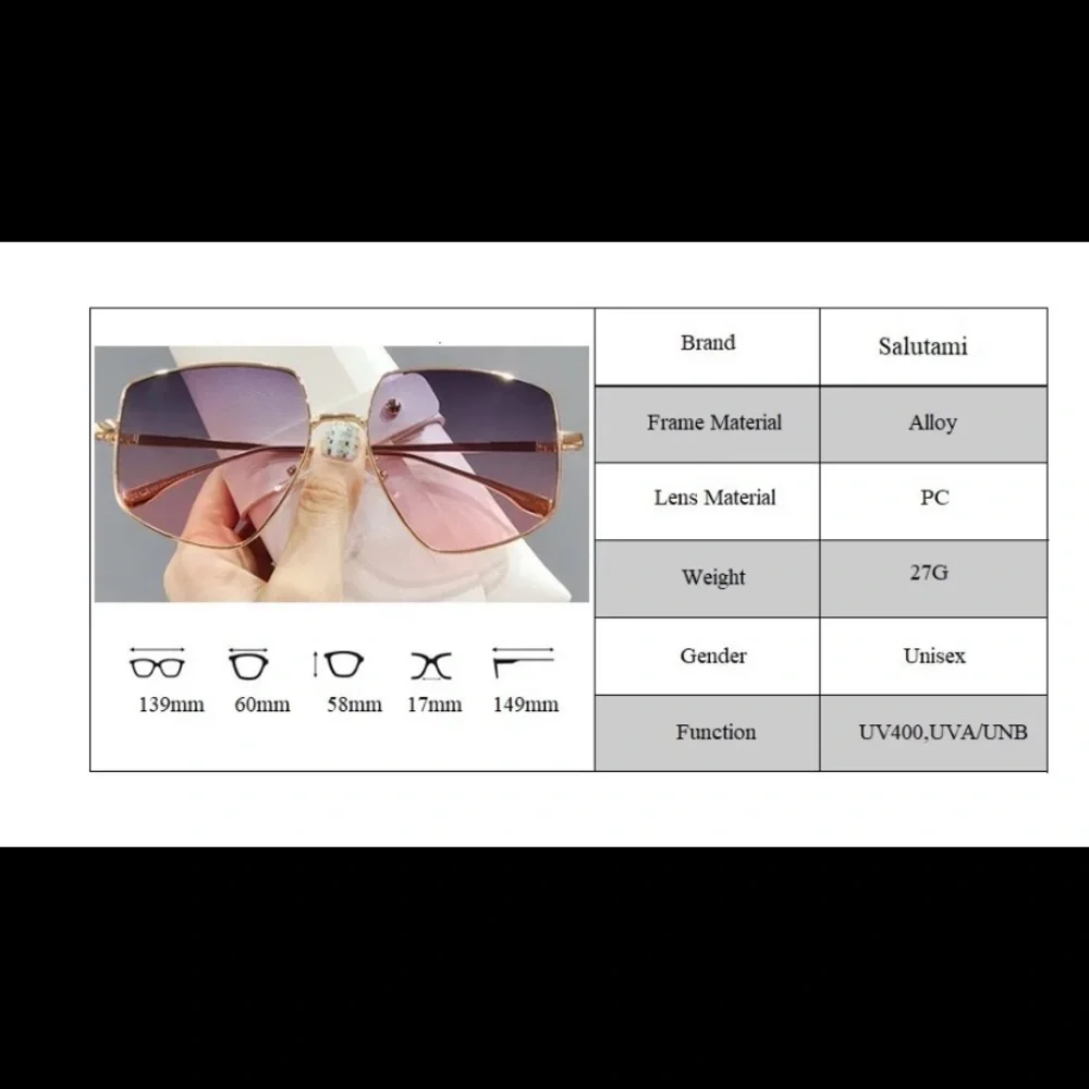 Irregular Polygon Oversized Sunglasses